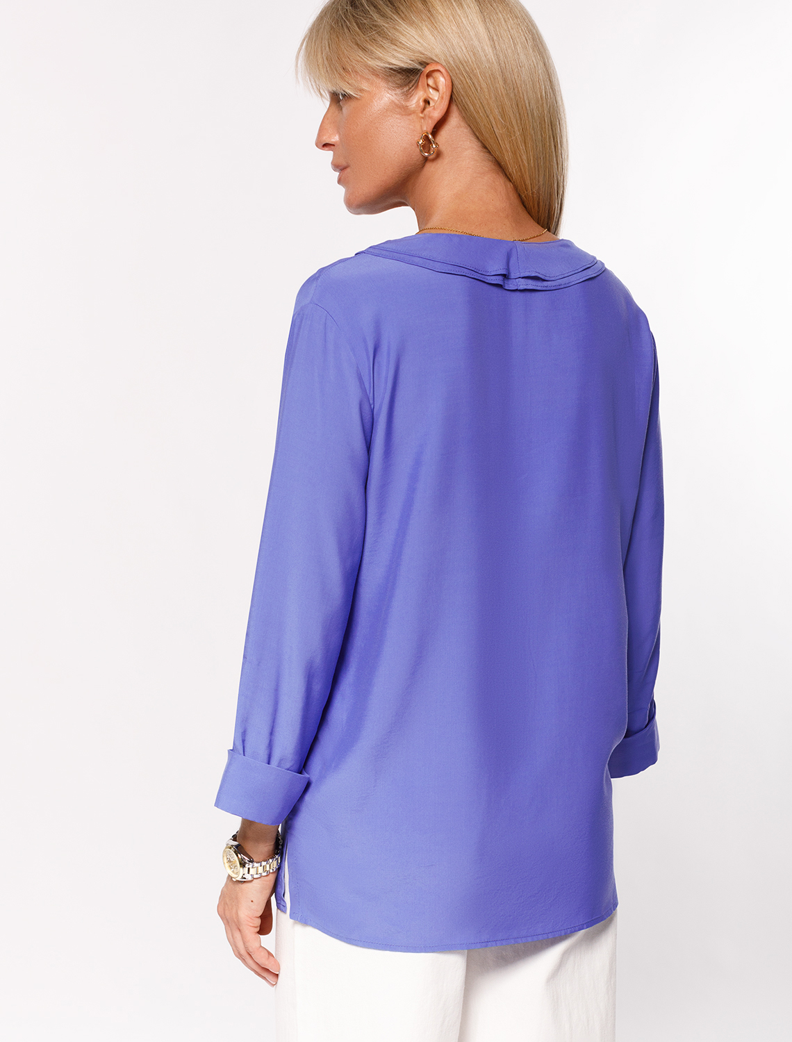картинка Блузка женская ярко-голубой от магазина Одежда+